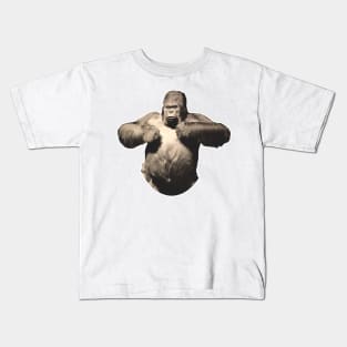 giant gorilla beats its chest Kids T-Shirt